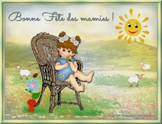 Carte F�te des mamies anim�e 1