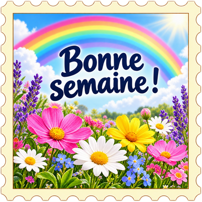 Bonne Semaine : Arc-en-ciel et fleurs