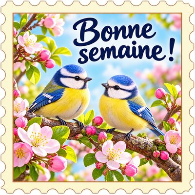 Bonne Semaine : Deux oiseaux sur une branche