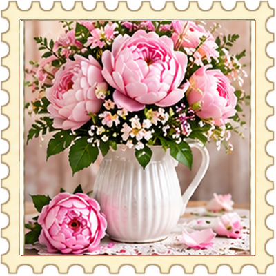 Timbre Bouquets de fleurs 10