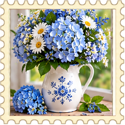 Timbre Bouquets de fleurs 12