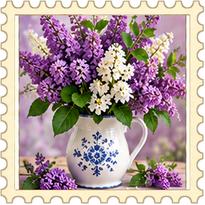 Timbre Bouquets de fleurs 5