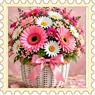 Timbre Bouquets de fleurs 7