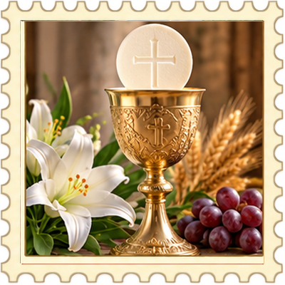 Timbre P�ques religieuse 6