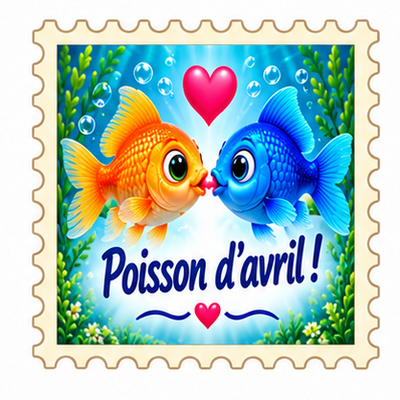 Timbre Poisson d'avril 4