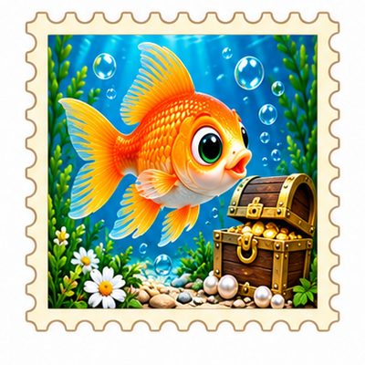 Timbre Poisson d'avril 8